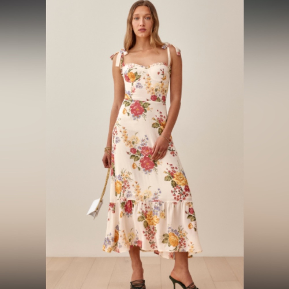 REFORMATION - Nikita midi dress in color ‘bouquet’